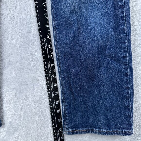 Levi Strauss & Co. 525 Straight Leg Jeans Perfect Waist Womens Size 12 Blue - Picture 10 of 13